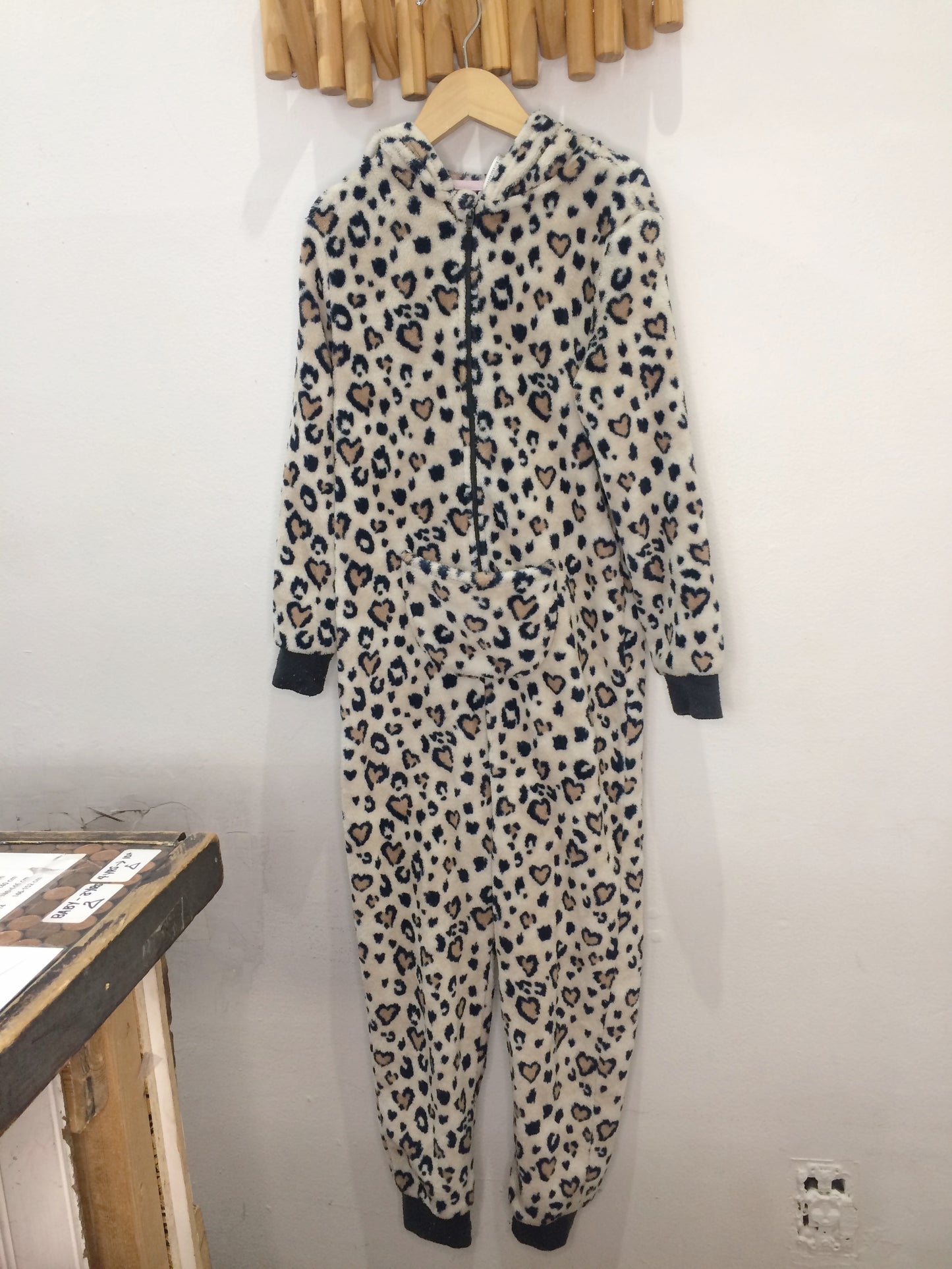 Leopard furry onesie 6y