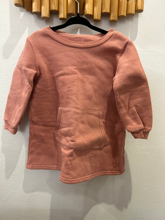 Minimioche peach pullover dress 18-24m