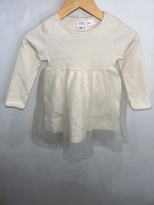 Cream tulle dress 12-18m