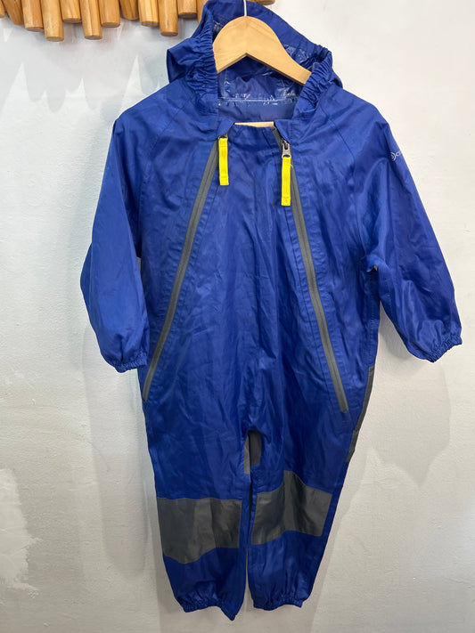 Cloud Veil blue rain romper 3y
