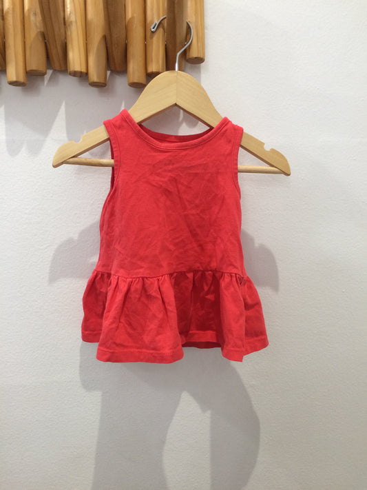 Red tanktop dress 2-4m