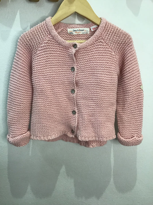 Sparkly pink knit cardigan 18-24m