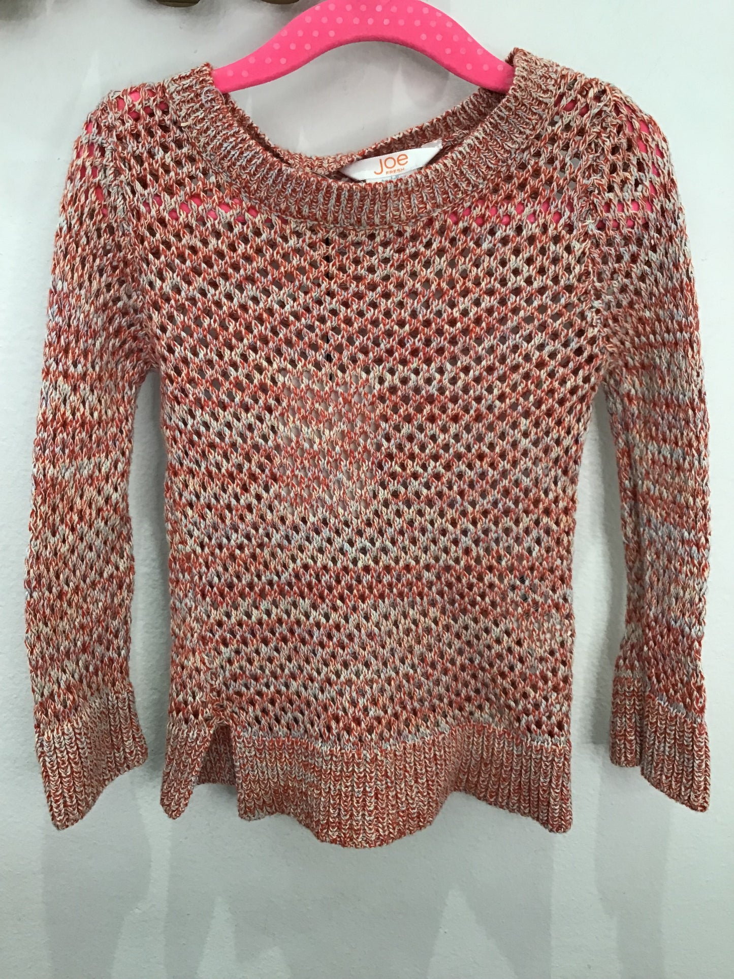 Sweater red crochet 2y