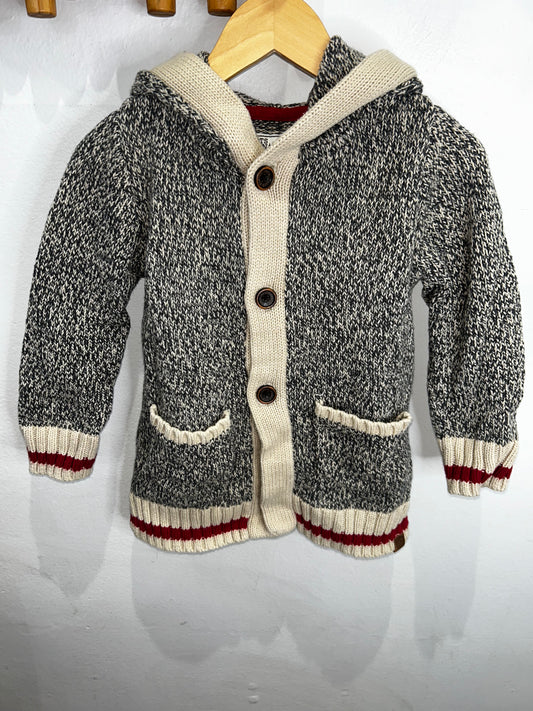 Roots cabin hooded cardigan 4y