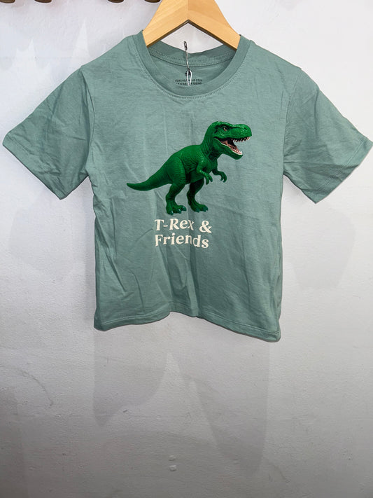 Friendly t-rex tee 5-6y