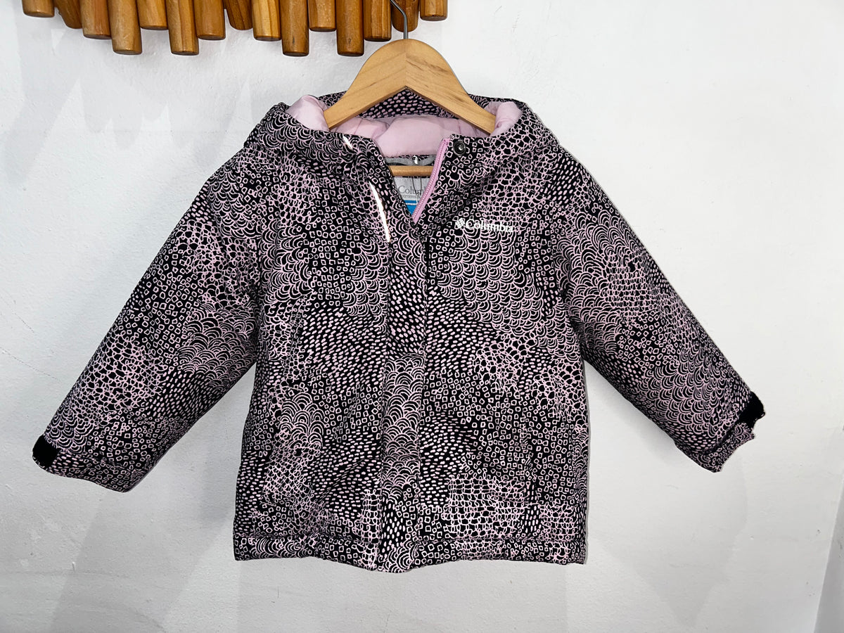 Columbia purple print puffer jacket 3y
