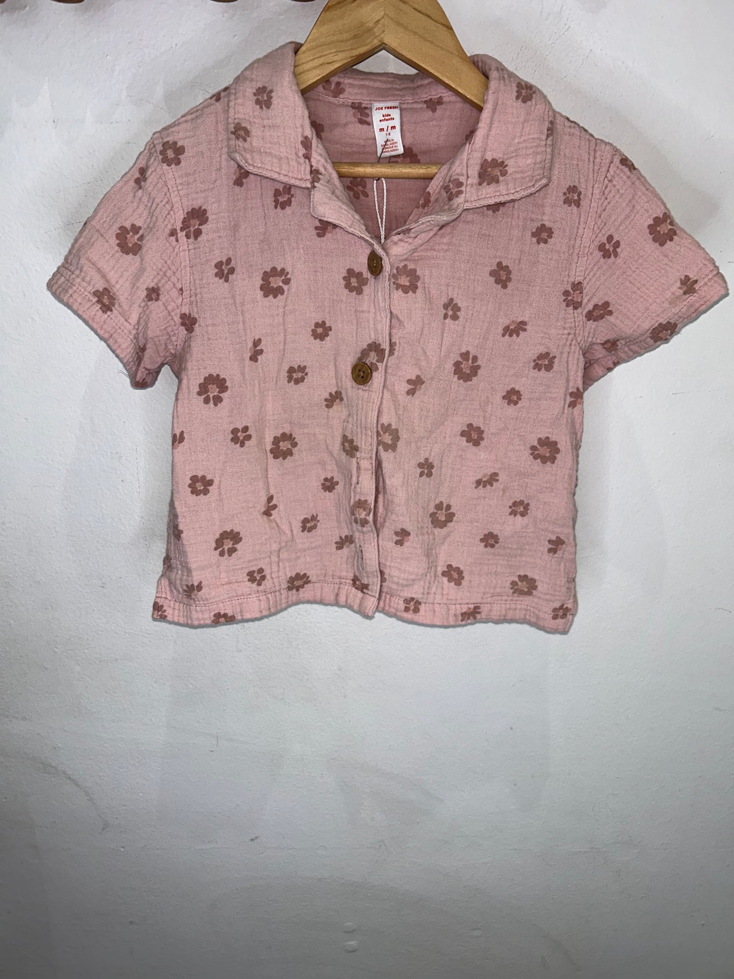 Pink floral texture set 7-8y