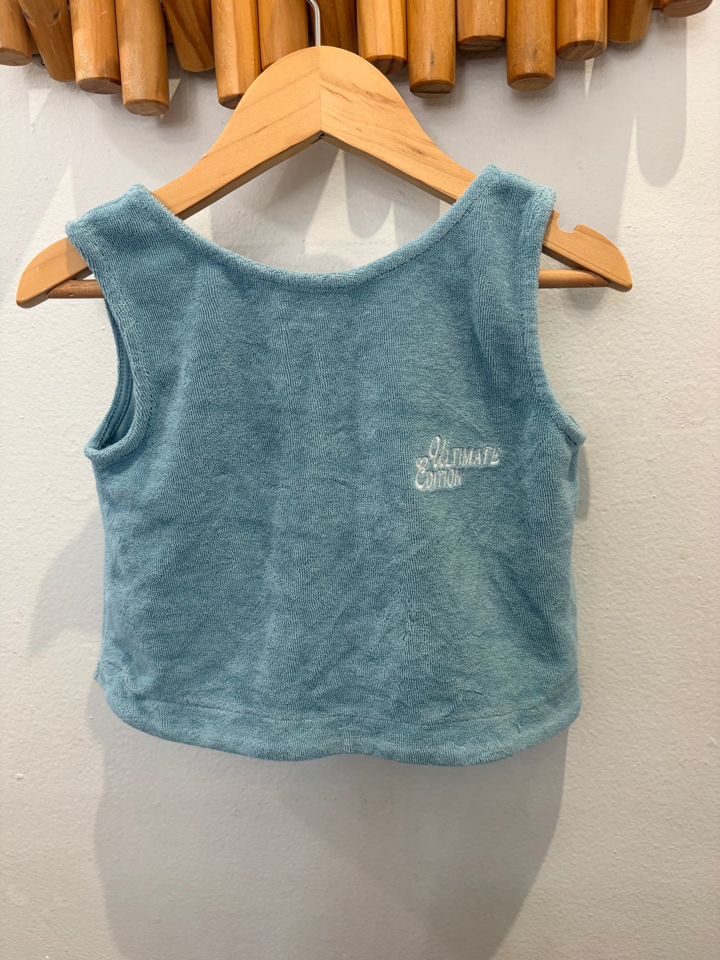 Blue crop terry tanktop 4y (marked 6y but fits small)