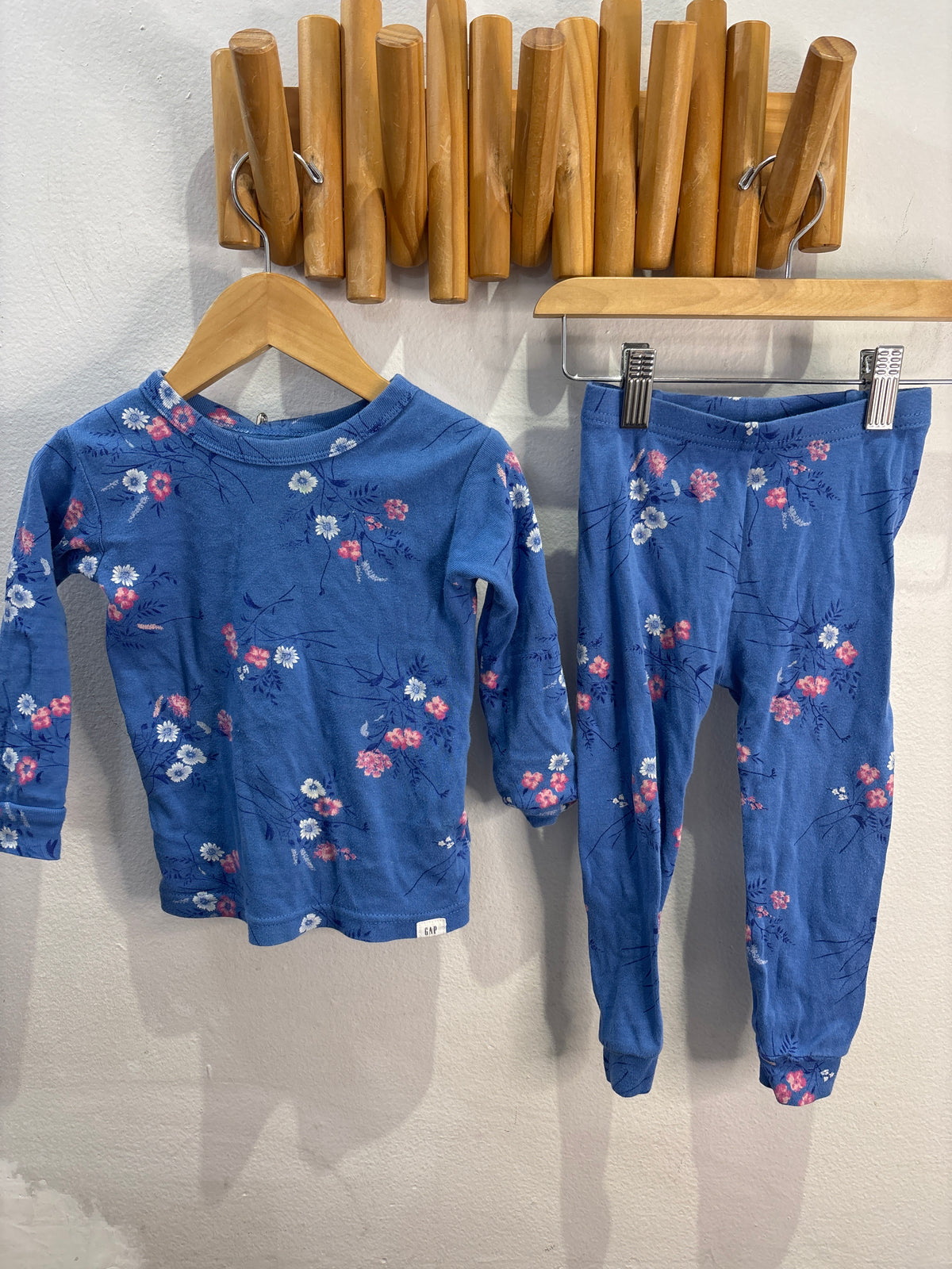 Blue floral pyjamas 2y