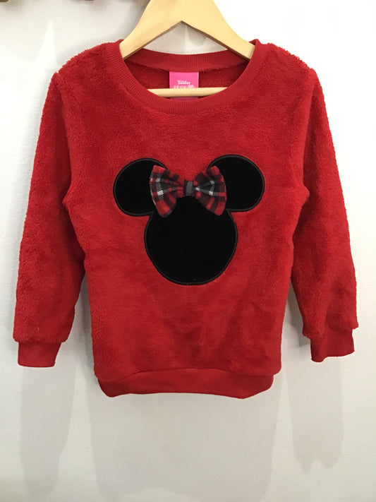 Minnie furry pullover 4y