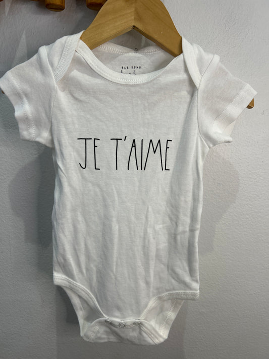 Je T'aime onesie 6-9m