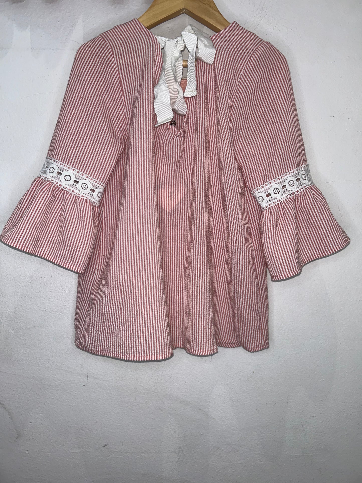 Red stripe blouse 8y