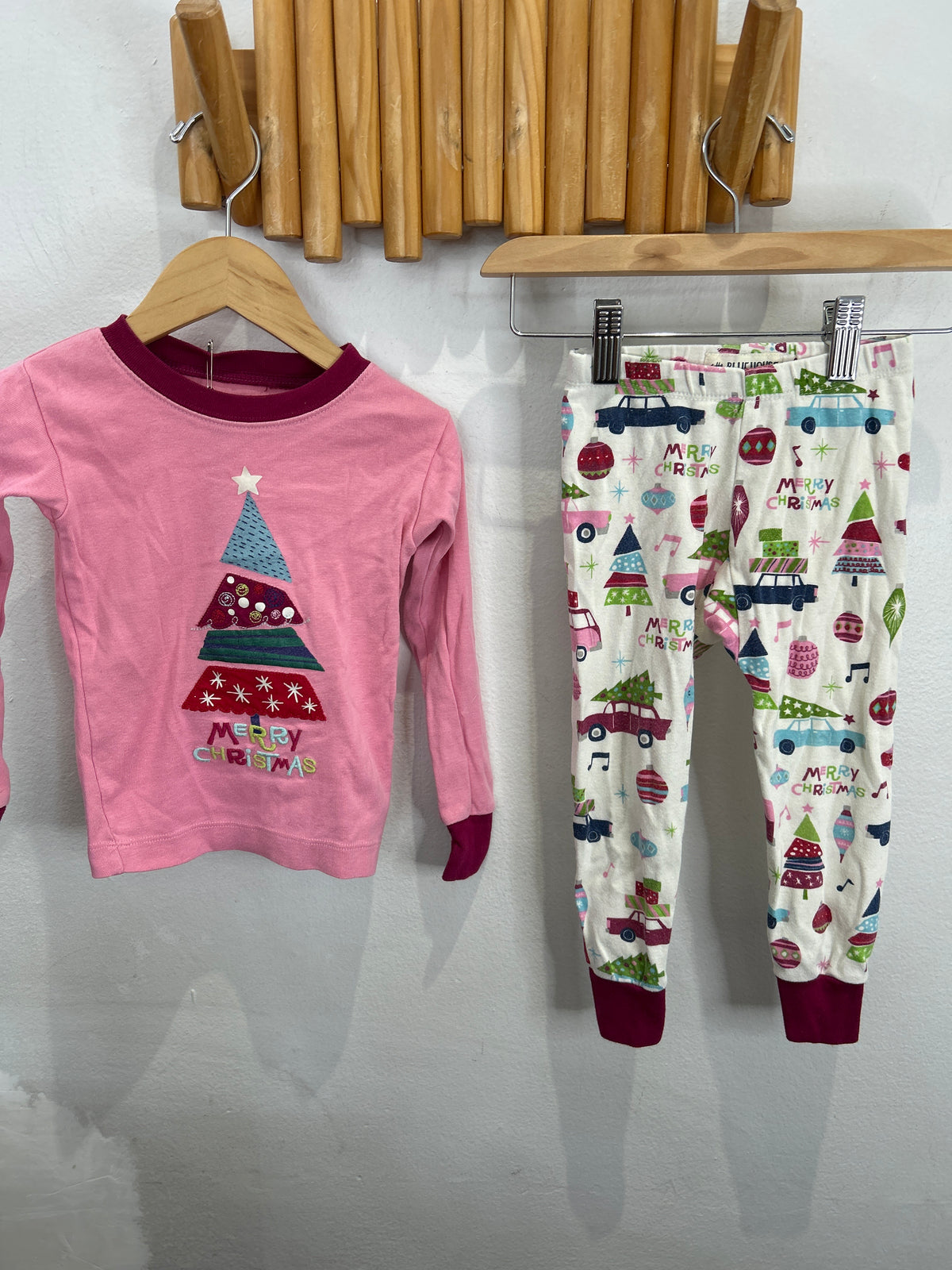 Pink Christmas pyjamas 2y