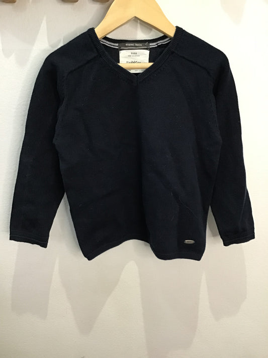 Navy v-neck sweater 4y