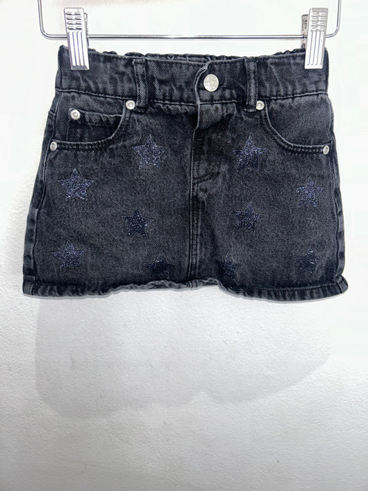 Black denim skirt 4y