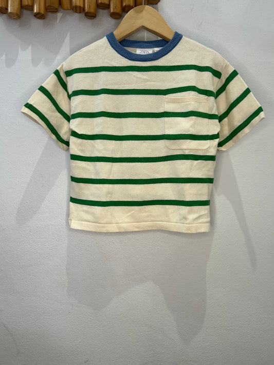Striped knit tee 2y NEW