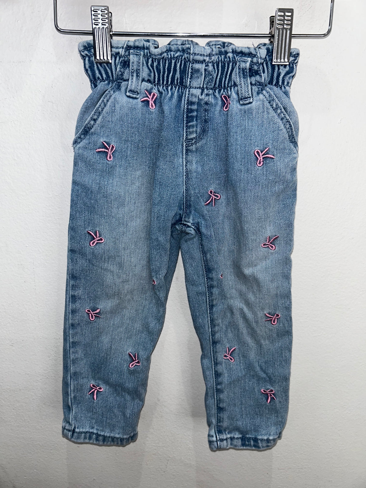Bows pullon jeans 12-18m