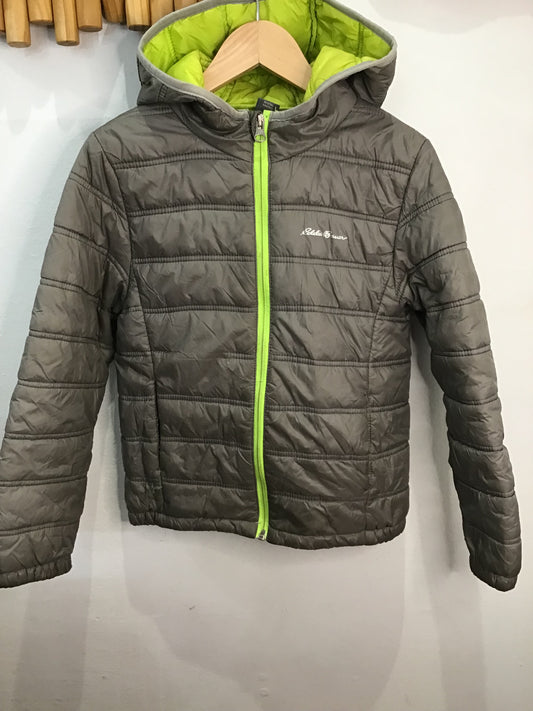 Grey packable puffer 10-12y*