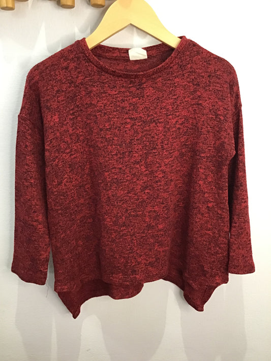 Sweater red knit 6y