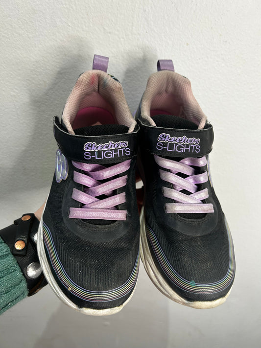 Y3 Skechers sparkly black shoes