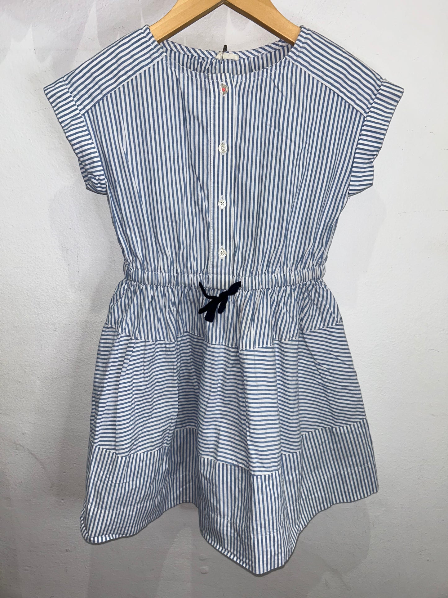 Crewcuts blue stripe dress 5y