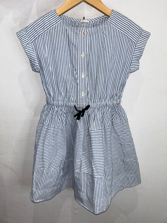 Crewcuts blue stripe dress 5y