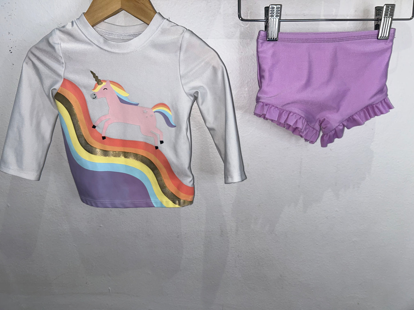 Unicorn swimsuit 12m