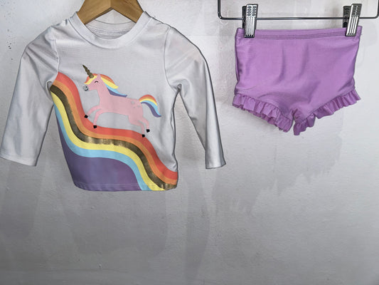 Unicorn swimsuit 12m