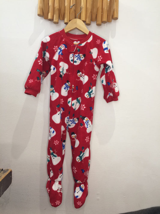 Fleecy snowman sleeper 2y