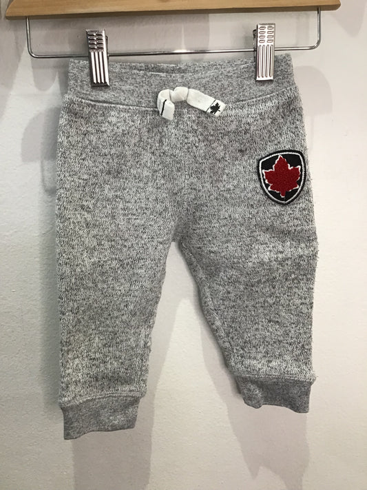 Grey thick knit jogers 6-12m