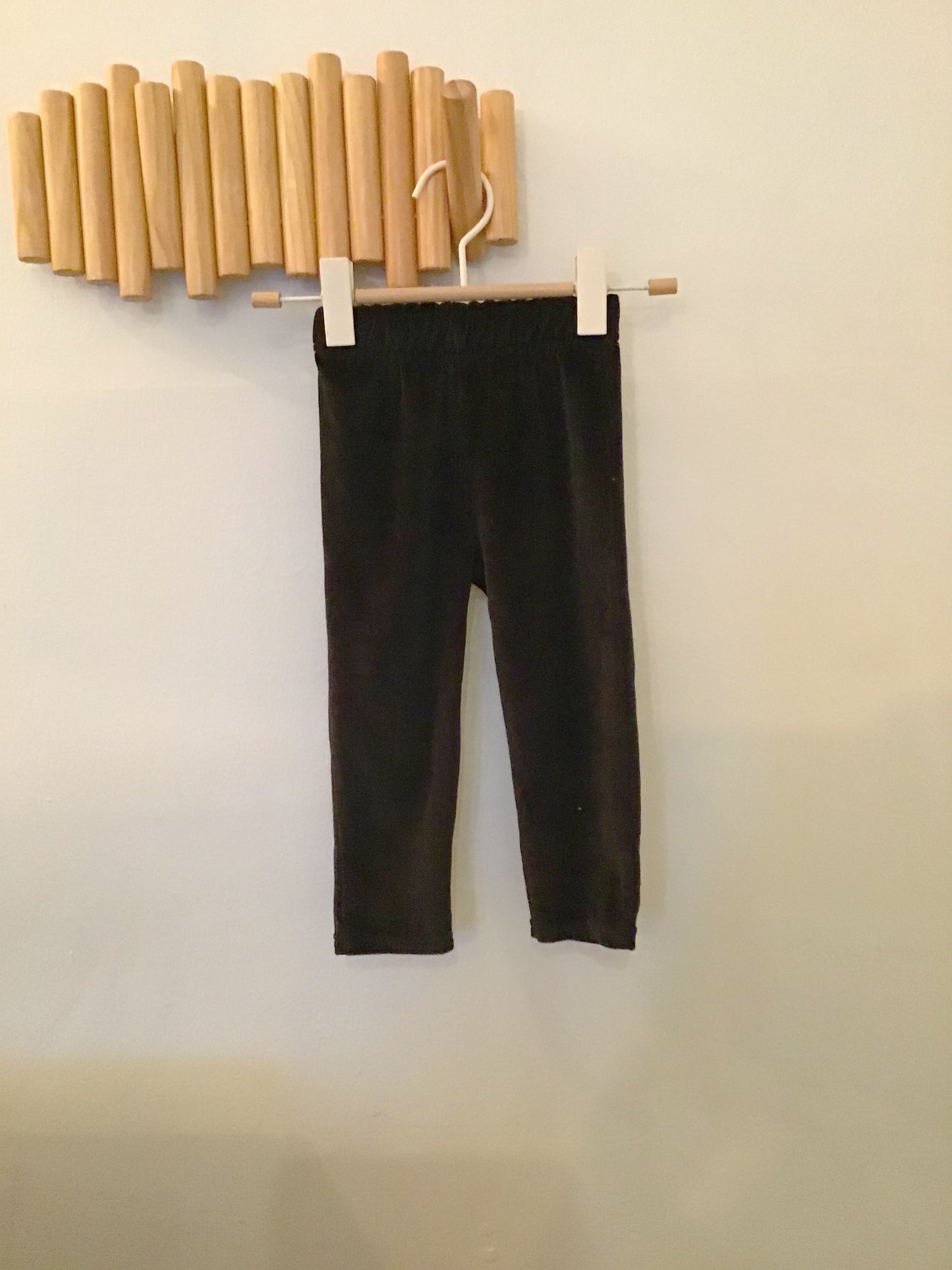 Black velour leggings 18-24m