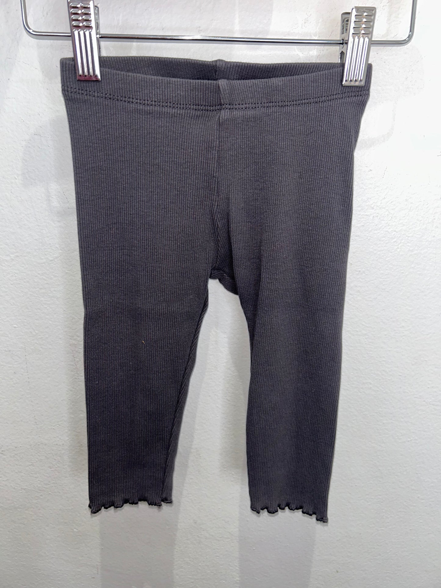 Ash ribbed frilly bottom leggings 9-12m