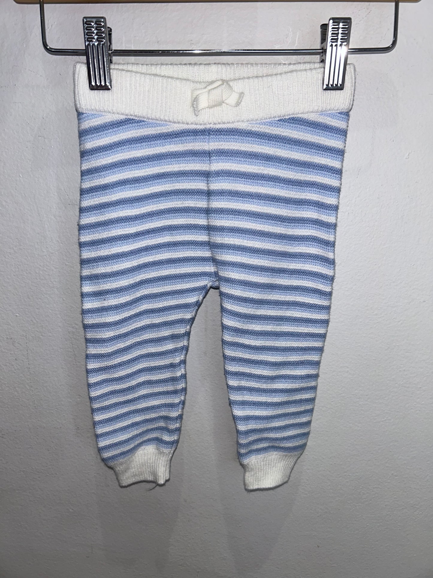 Janie & Jack blue striped sweater set 6-12m