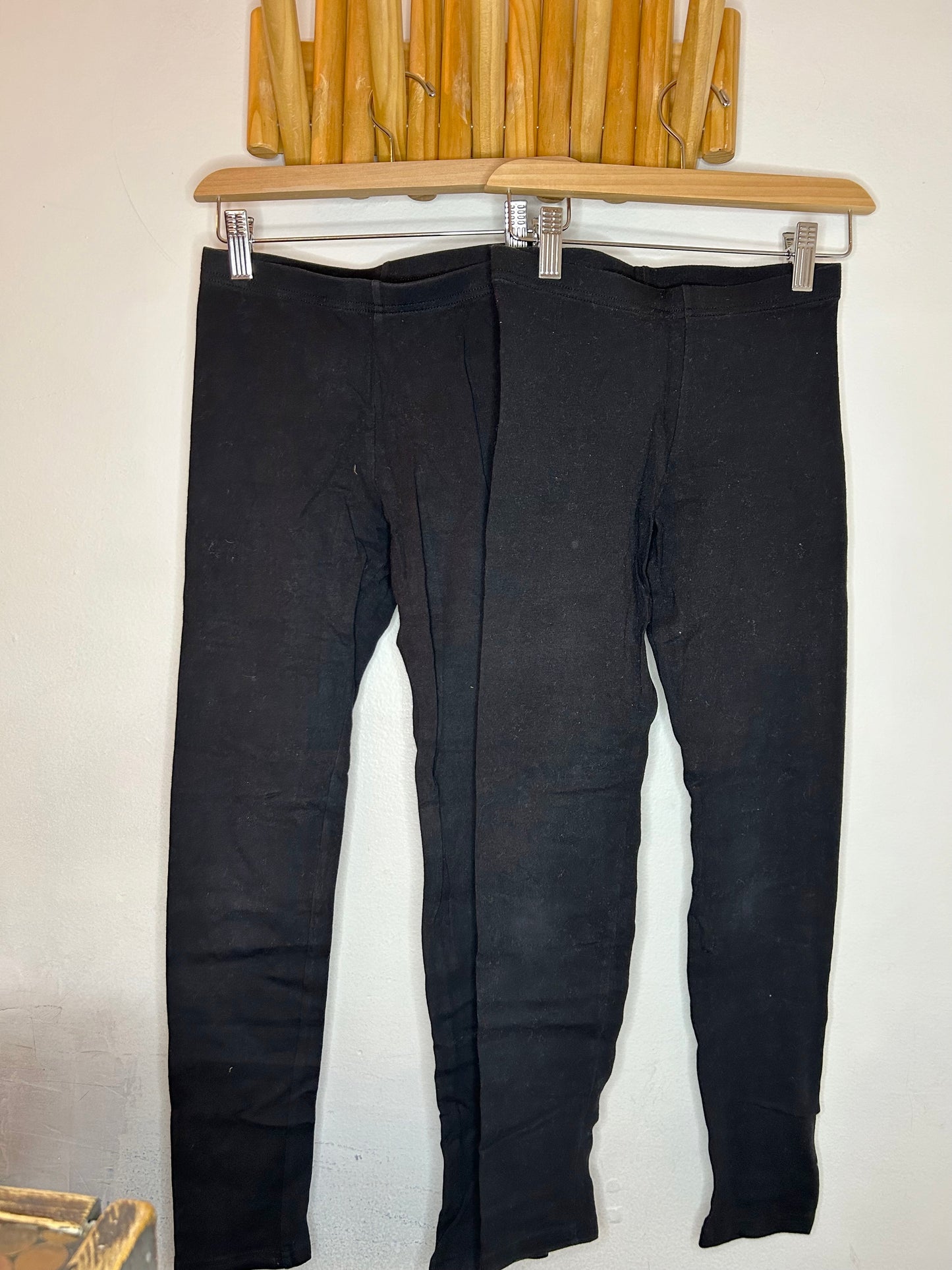 Two pack black leggings 10-12y