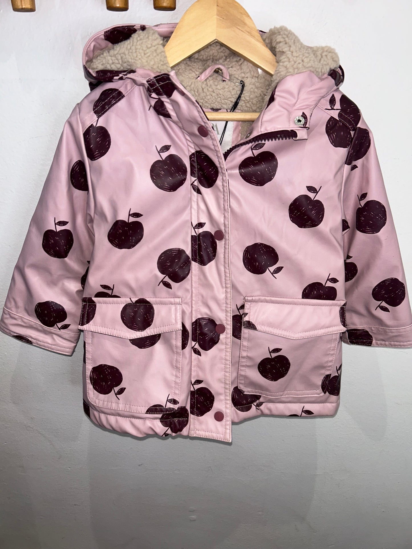 Apples fleece lined jacket 2-3y