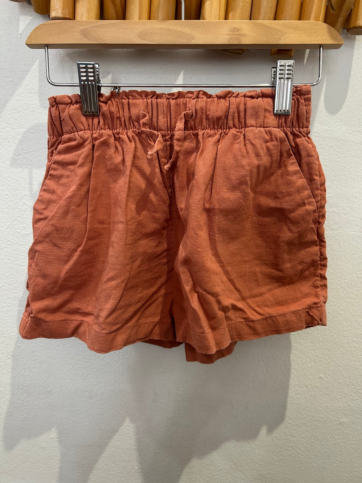 Rust linen shorts 6-7y