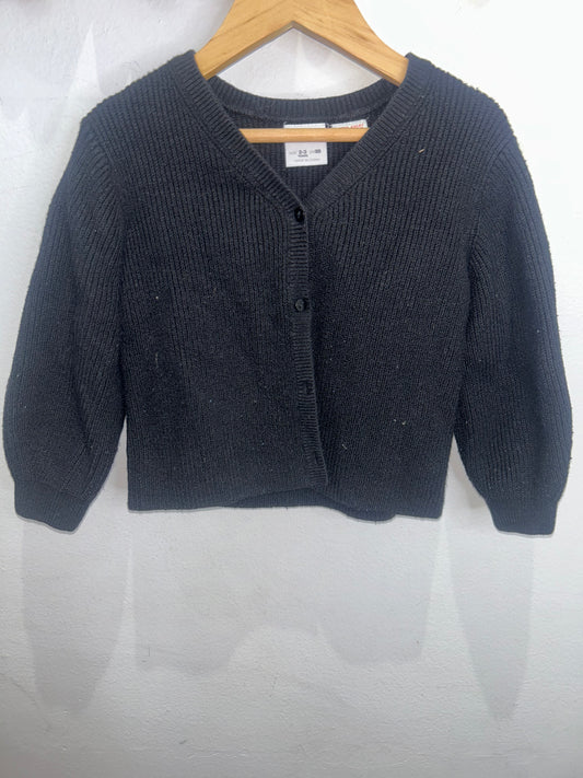 Black knit cardigan 2-3y