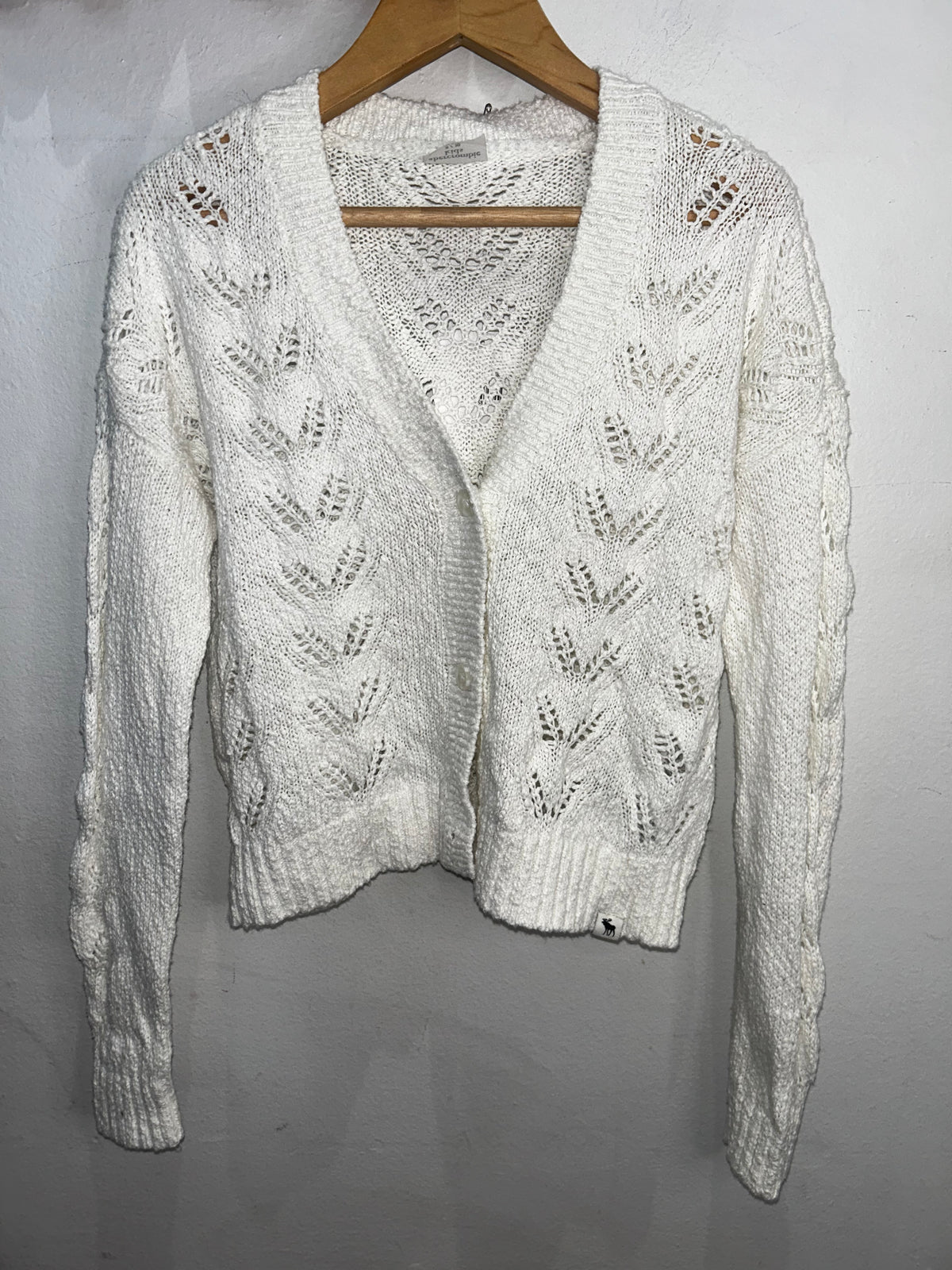 White crochet cardigan 9-10y