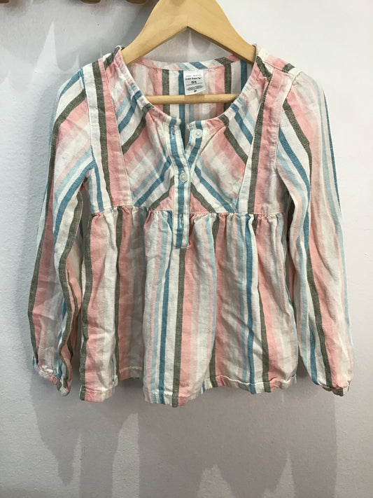 Blouse vertical pastel stripes 5y