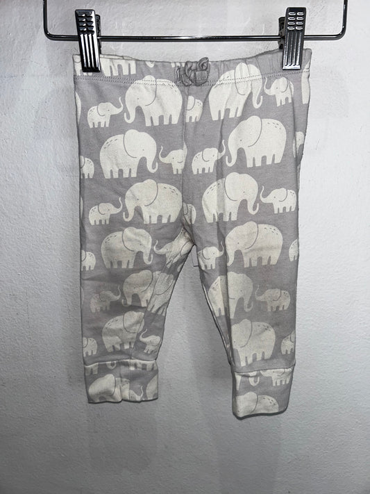 Elephants cotton pants 6-12m