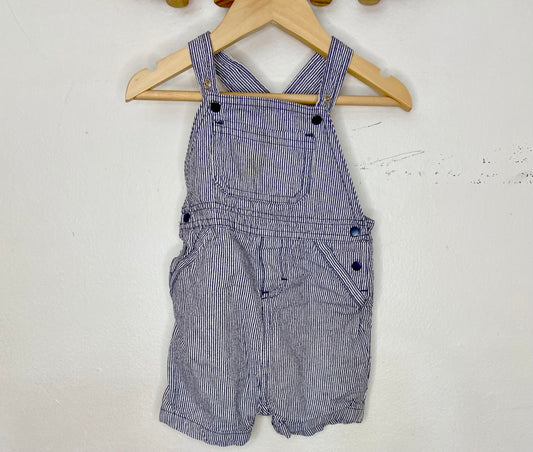 Striped shorty overalls 12m