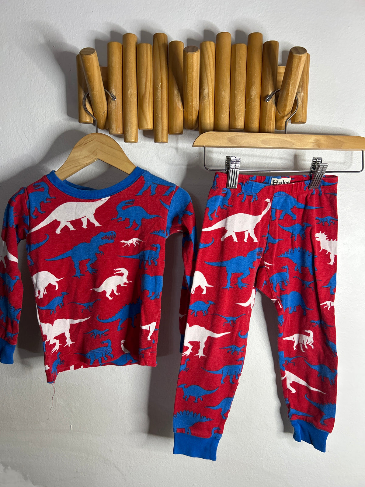 Hatley red dino pyjamas 3y