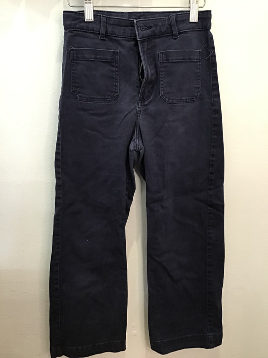 Pants navy wide leg 10-11y