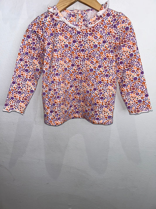 Purple floral longsleeve 18-24m