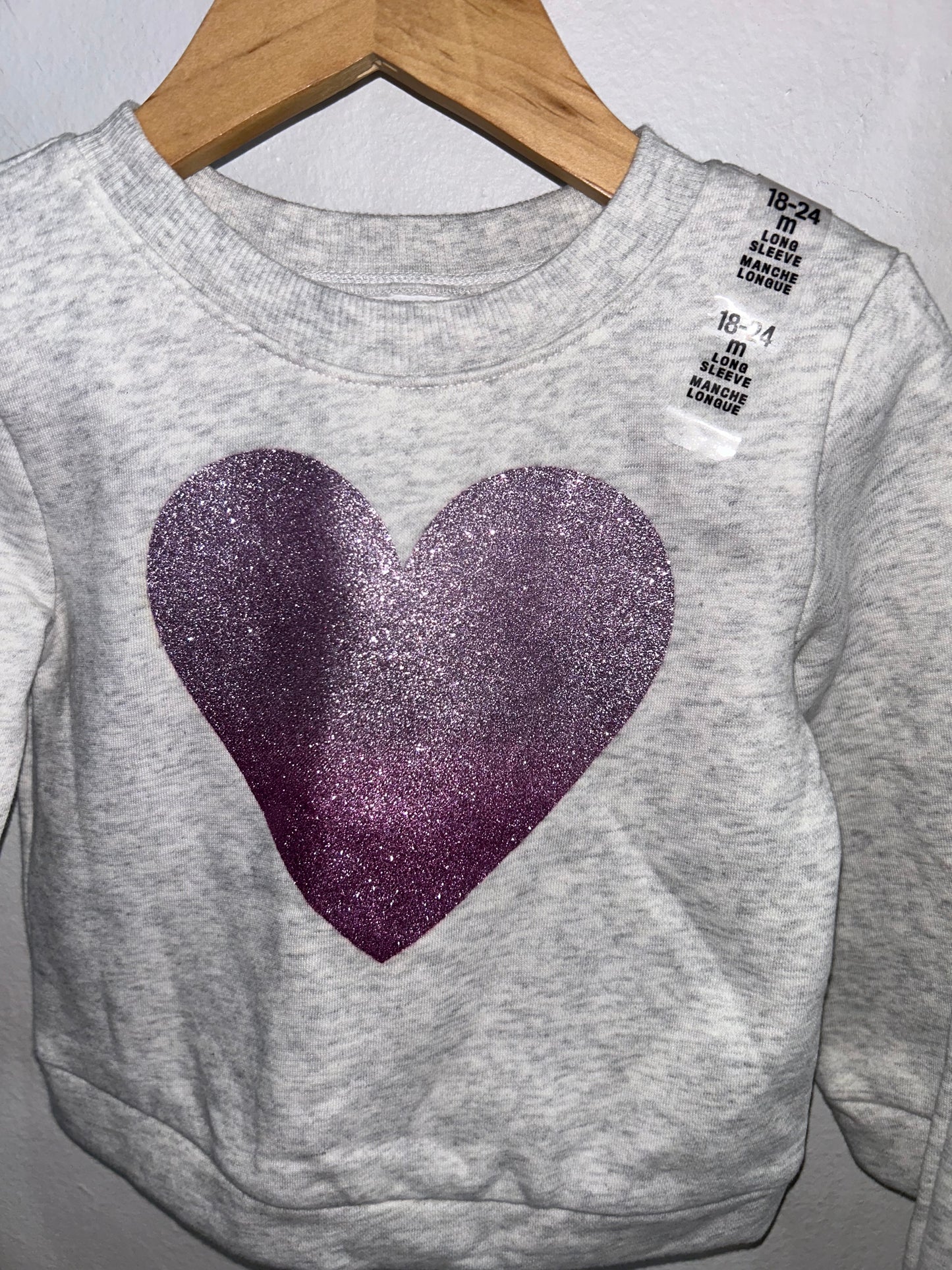 Glitter heart jogger set 18-24m NEW