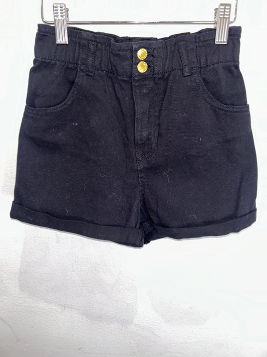 Black denim shorts 9-10y