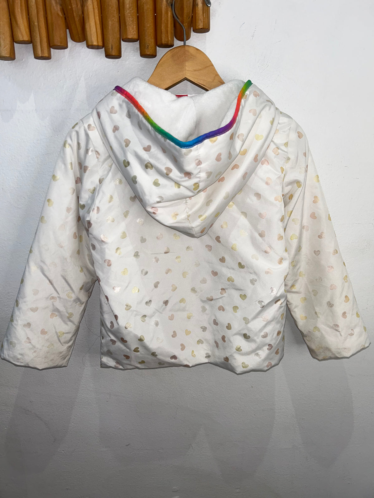 Hearts fleece lined jacket 5y