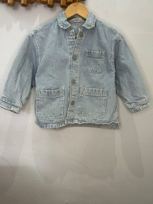 Striped denim jacket 2-3y
