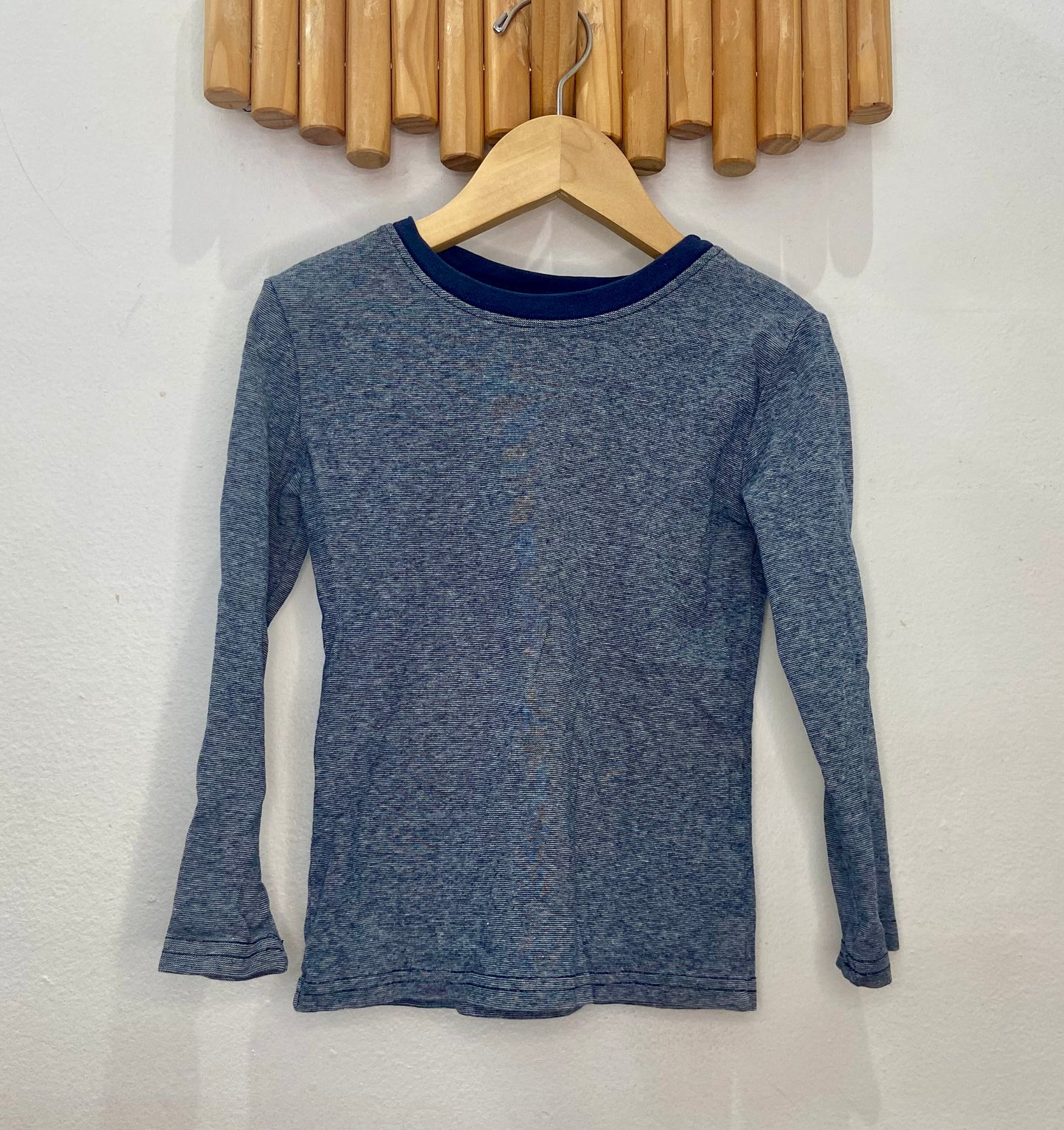 Blue melange long sleeve 4-6y