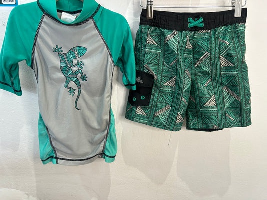 UVSkinz green swimset 4y